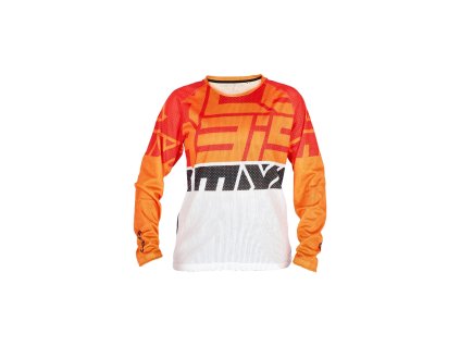 dres J-WINDY  FOUR KID VENTED oranž/bílá XXL