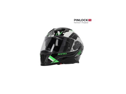 ACERBIS přilba X-WAY GRAPHIC černá/zelená XL
