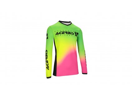 dres MX J-TRACK STABI růžová/fluo žlutá M
