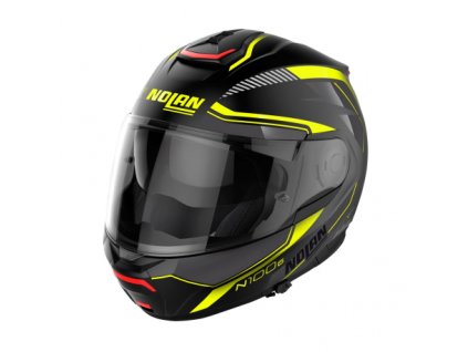 moto helma nolan n100 6 surveyor flat black yellow n com 22