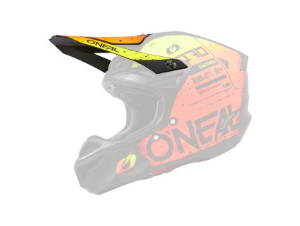 O´Neal kšilt pro přilbu 5SRS SCARZ černá/červená/žlutá