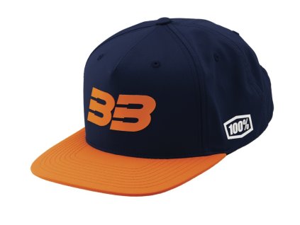 kšiltovka 100% - BB33 Snapback modrá/oranžová (vel. UNI)