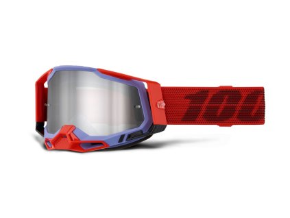 RACECRAFT 2 CLEAT, 100% brýle, stříbrné plexi