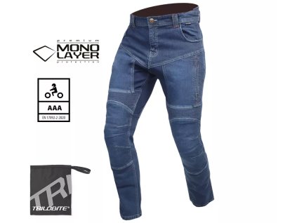 Pánské kalhoty na moto Trilobite Parado monolayer AAA slim fit blue (Zkrácené)