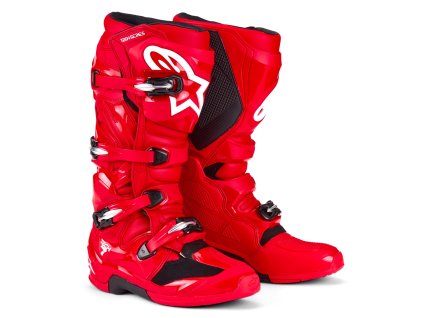 boty TECH 7, ALPINESTARS (červená) 2025