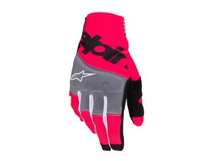 rukavice TECHSTAR, ALPINESTARS (černá/růžová fluo) 2025