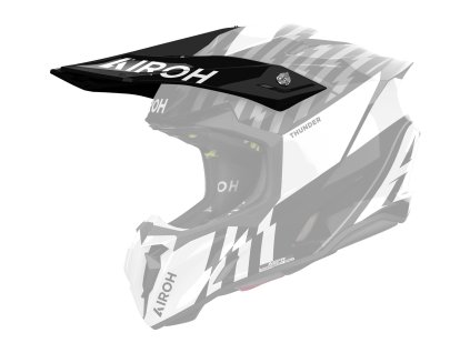 kšilt pro přilbu TWIST 3, AIROH (Thunder - černo bílý lesklý)