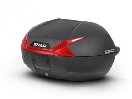 Vrchní kufr na motorku SHAD SH47 D0B47206 černá/červená
