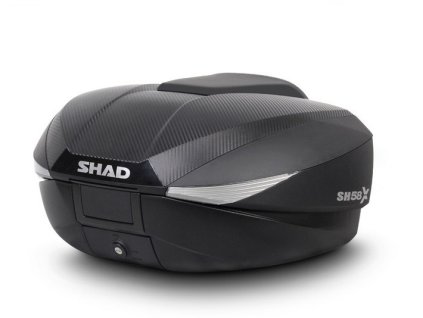 Vrchní kufr na motorku SHAD SH58X D0B58206B karbon se zámkem PREMIUM a opěrkou