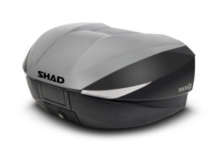 Vrchní kufr na motorku s barevným krytem SHAD SH58X nový titan se zámkem PREMIUM