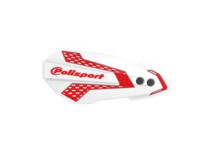 Chrániče páček POLISPORT MX FLOW 8308200043 s montážní sadou white/red CR04