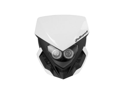 Headlights POLISPORT LOOKOS EVO 8668800001 Standard Version with LED (headlight+battery) bílá/černá