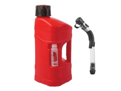 Kanystr POLISPORT PROOCTANE 8464600001 10 l with standard cap + 100 ml mixer + hose průhledná červená