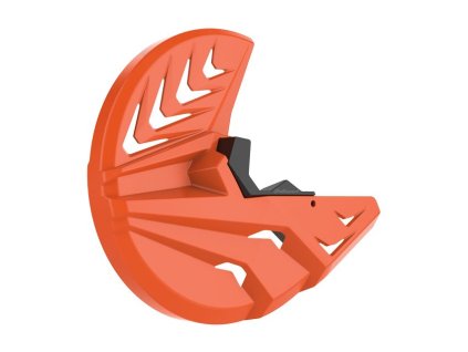 Kryt předního brzdového kotouče se spodním krytem vidlice POLISPORT PERFORMANCE 8151600003 oranžovo KTM/černá