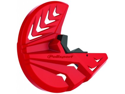 Kryt předního brzdového kotouče se spodním krytem vidlice POLISPORT PERFORMANCE 8151400003 červeno CR 04/černá