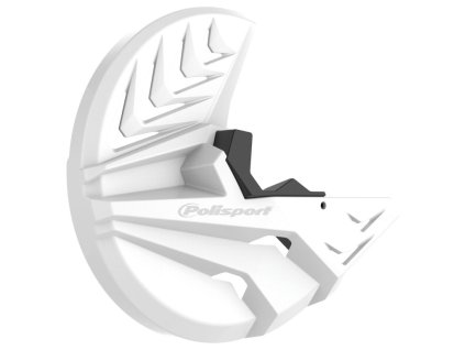 Kryt předního brzdového kotouče se spodním krytem vidlice POLISPORT PERFORMANCE 8155600002 bílá/černá