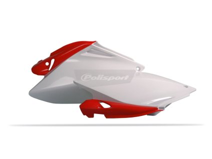 Boční číslové tabulky POLISPORT 8602800001 (pár) červeno CR 04/bílá