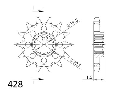Řetězové kolečko SUPERSPROX CST-409:16 16 zubů, 428