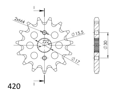Řetězové kolečko SUPERSPROX CST-1256:15 15 zubů, 420