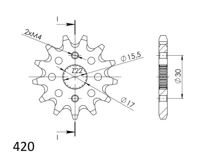 Řetězové kolečko SUPERSPROX CST-1256:13 13 zubů, 420