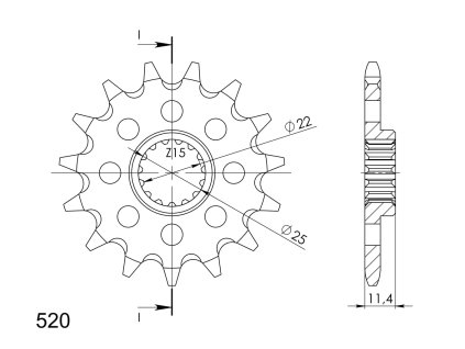 Řetězové kolečko SUPERSPROX CST-1902:15 15 zubů, 520
