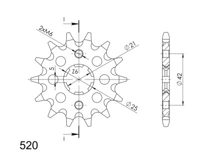 Řetězové kolečko SUPERSPROX CST-569:13 13 zubů, 520