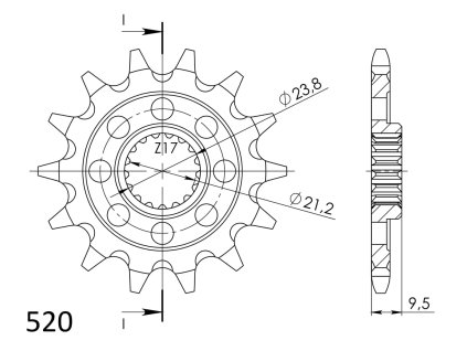 Řetězové kolečko SUPERSPROX CST-1441:14 14 zubů, 520