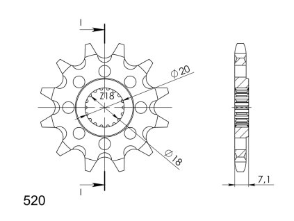 Řetězové kolečko SUPERSPROX CST-427:12 12 zubů, 520