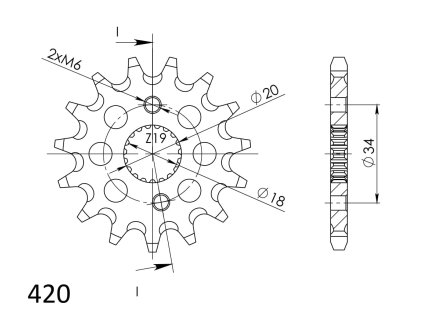 Řetězové kolečko SUPERSPROX CST-1310:15 15 zubů, 420