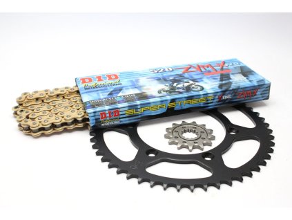 Řetězová sada D.I.D + JT řady ZVM-X ve zlaté barvě