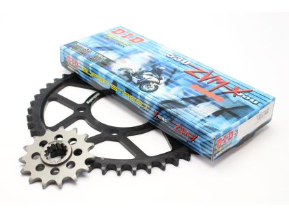 Řetězová sada D.I.D + SUPERSPROX řady ZVM-X ve zlaté barvě