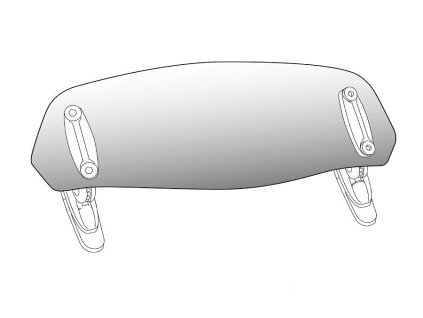 Přídavné plexi nastavitelné PUIG 6375H clip-on kouřová
