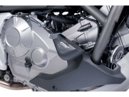 Pádové protektory rámu PUIG PRO 6063N černý s šedou gumou