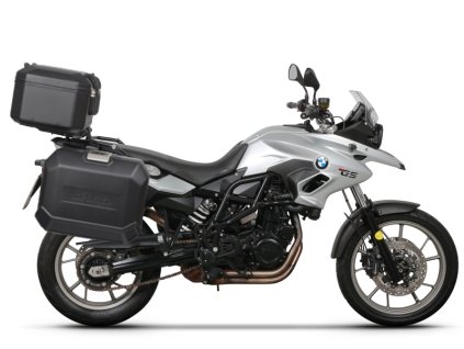 Kompletní sada černých hliníkových kufrů SHAD TERRA BLACK, 37L topcase   36L/47L boční kufry, včetně montážní sady a plotny SHAD BMW F 650 GS/ F 700 GS/ F 800 GS