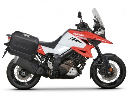 Kompletní sada bočních černých hliníkových kufrů SHAD TERRA BLACK 47L/47L , včetně montážní sady SHAD SUZUKI DL 1000 V-Strom/ DL 1050 V-Strom