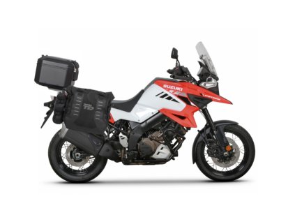 Kompletní sada bočních adventure brašen SHAD TERRA TR40 a  černého hliníkového 48L topcase, včetně montážní sady SHAD SUZUKI DL 1000 V-Strom/ DL 1050 V-Strom