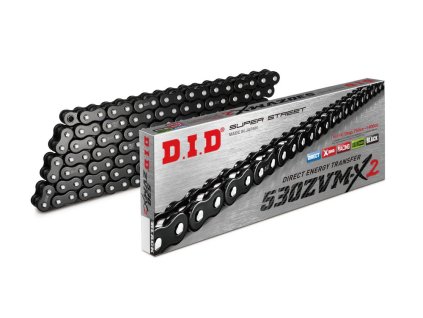 ZVM-X série X-Kroužkový řetěz D.I.D Chain 530ZVM-X2 122 L Black/Black