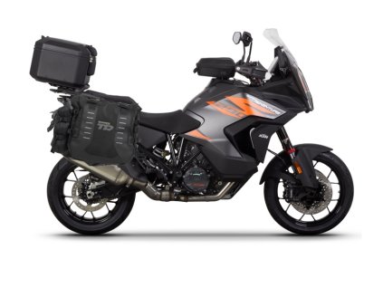 Kompletní sada bočních adventure brašen SHAD TERRA TR40 a hliníkového 55L vrchního kufru, včetně montážní sady SHAD KTM 1200 SUPER ADVENTURE S/R