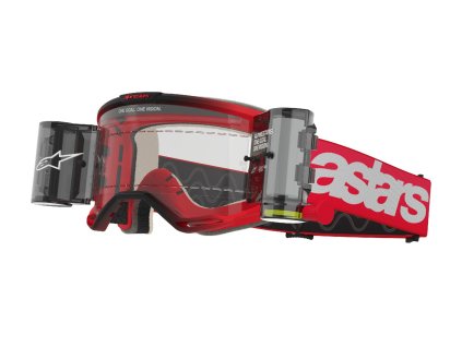 brýle VISION 5 BLAZE ROLL-OFF WIDE VISION, ALPINESTARS (červená, čiré plexi a roll-off systém) 2025