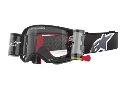brýle SUPERTECH CORP ROLL-OFF WIDE VISION, ALPINESTARS (černá/šedá, čiré plexi a roll-off systém) 2025