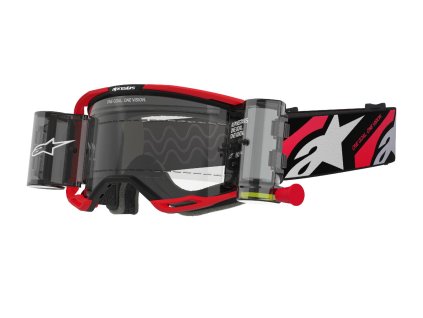 brýle VISION 8 LUAR ROLL-OFF WIDE VISION, ALPINESTARS (červená/černá, čiré plexi a roll-off systém) 2025