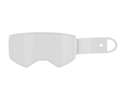 strhávací slídy plexi RACING s OBVODOVÝM TĚSNĚNÍM RACING pro brýle SUPERTECH, ALPINESTARS (14 vrstev v balení, čiré)