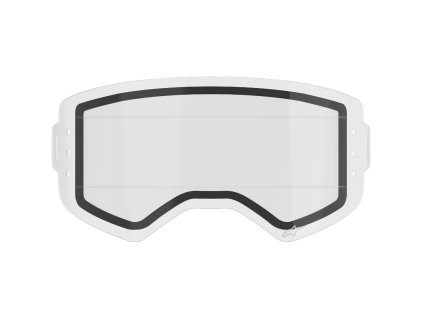 plexi pro brýle SUPERTECH, ALPINESTARS (dvojité antifog čiré pro systém roll-off)