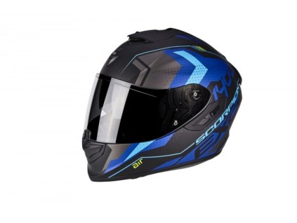 Moto přilba SCORPION EXO-1400 AIR TRIKA matná černo/modrá