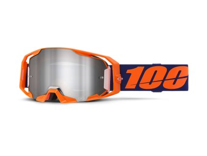 ARMATIC 100'% brýle Neon Orange, stříbrné zrcadlové plexi