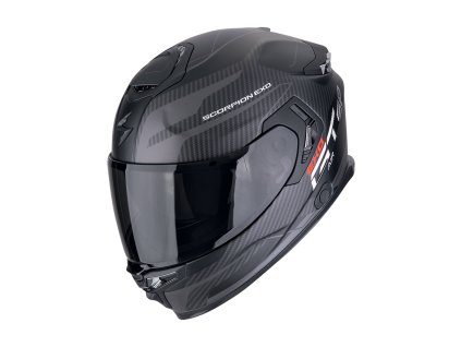 Moto přilba SCORPION GT EXO-GT SP AIR FLEX matná černo/stříbrná