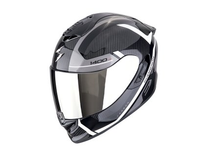 Moto přilba SCORPION EXO-1400 EVO II CARBON AIR ENKO černo/stříbrno/bílá