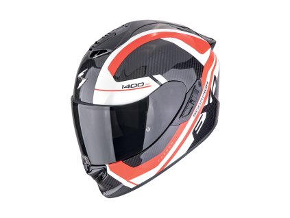 Moto přilba SCORPION EXO-1400 EVO II CARBON AIR ENKO černo/červeno/bílá