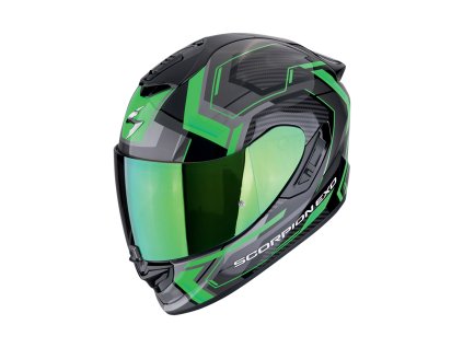 Moto přilba SCORPION EXO-1400 EVO II AIR LINART černo/zelená