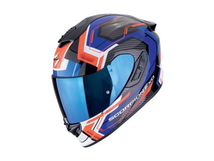 Moto přilba SCORPION EXO-1400 EVO II AIR LINART matná černo/modro/červená